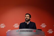 candidato do Partido Comunista Português (PCP) às proximas eleições presidenciais, João Ferreira, intervém durante o segundo dia do XXI Congresso 