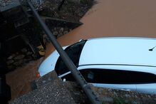 Chuva e mau tempo provocam inundações na Fuzeta em Olhão
