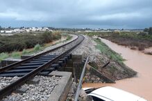 Chuva e mau tempo provocam inundações na Fuzeta em Olhão