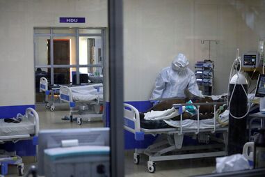 coronavírus, hospital, doentes, profissionais de saúde, internamento, áfrica
