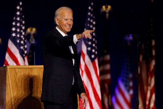 Joe Biden durante o discurso da vitória