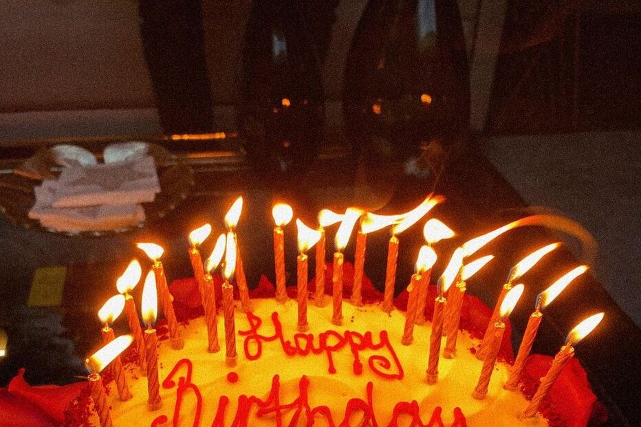 O bolo de aniversário