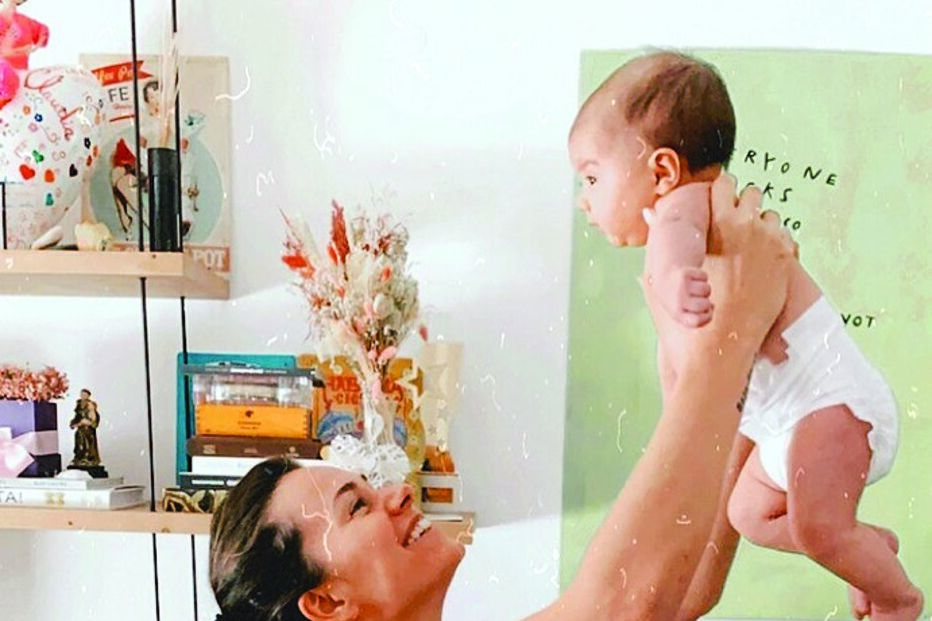 Cláudia Vieira e a filha Caetana 