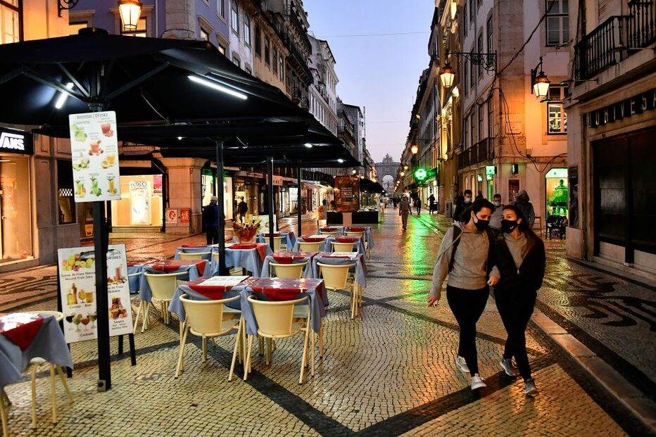 Covid-19, Portugal, Lisboa, Pessoas com máscara nas ruas