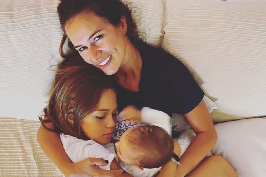 Cláudia Vieira e as filhas, Maria e Caetana