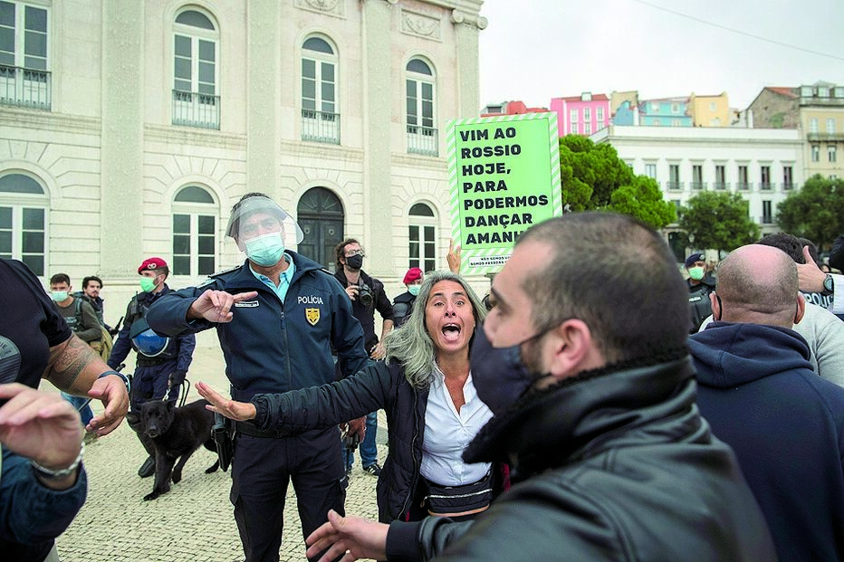 Protesto da restauração em Lisboa