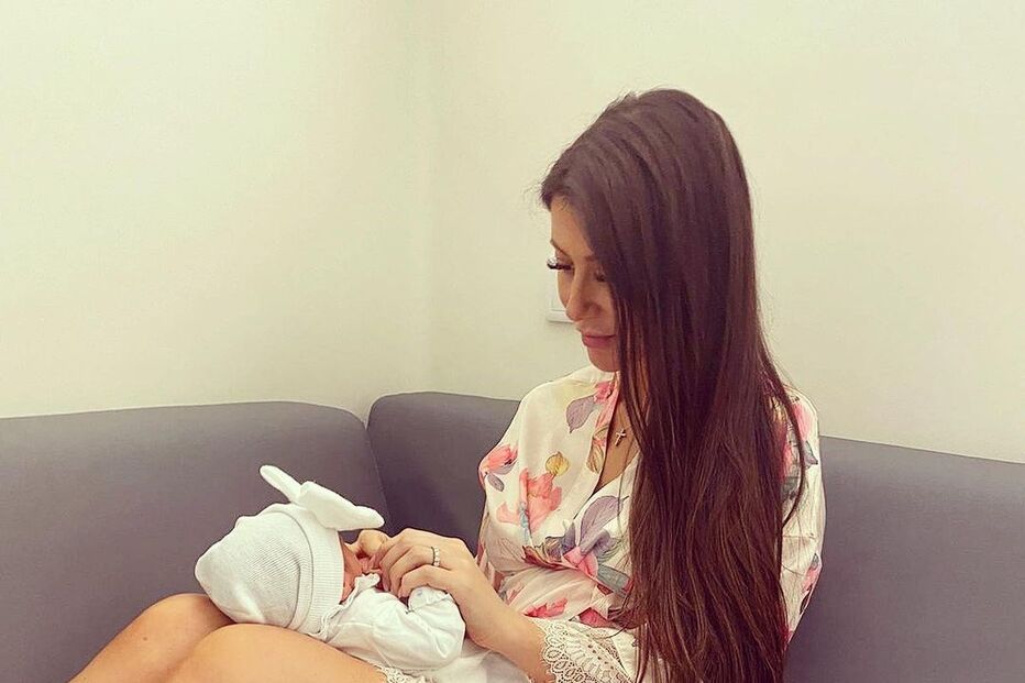 Filipa Brandão com a filha