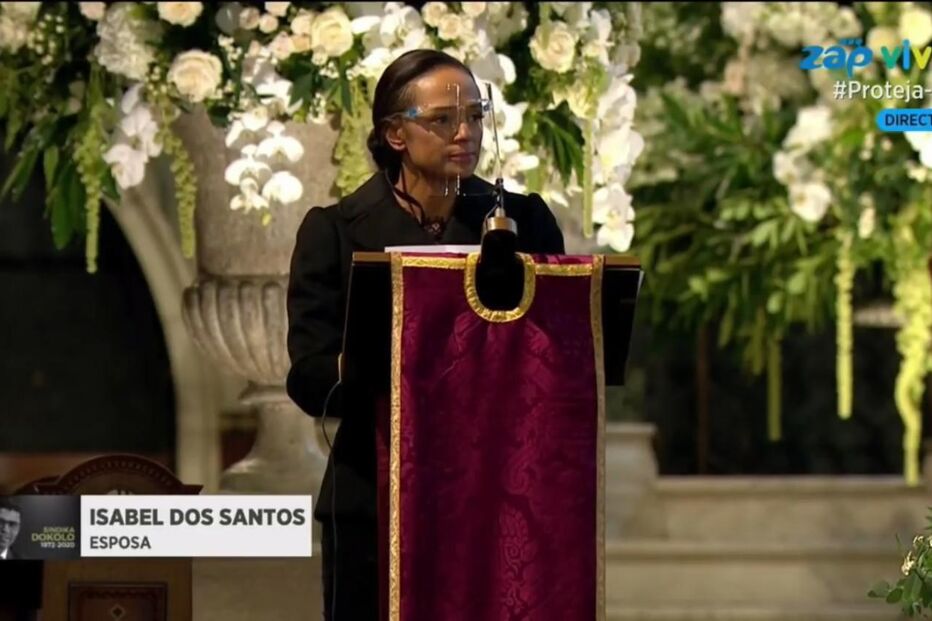 Isabel dos Santos lê oração no funeral de Sindika Dokolo, em Londres