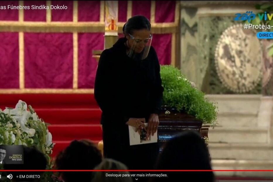 Isabel dos Santos no funeral de Sindika Dokolo, em Londres