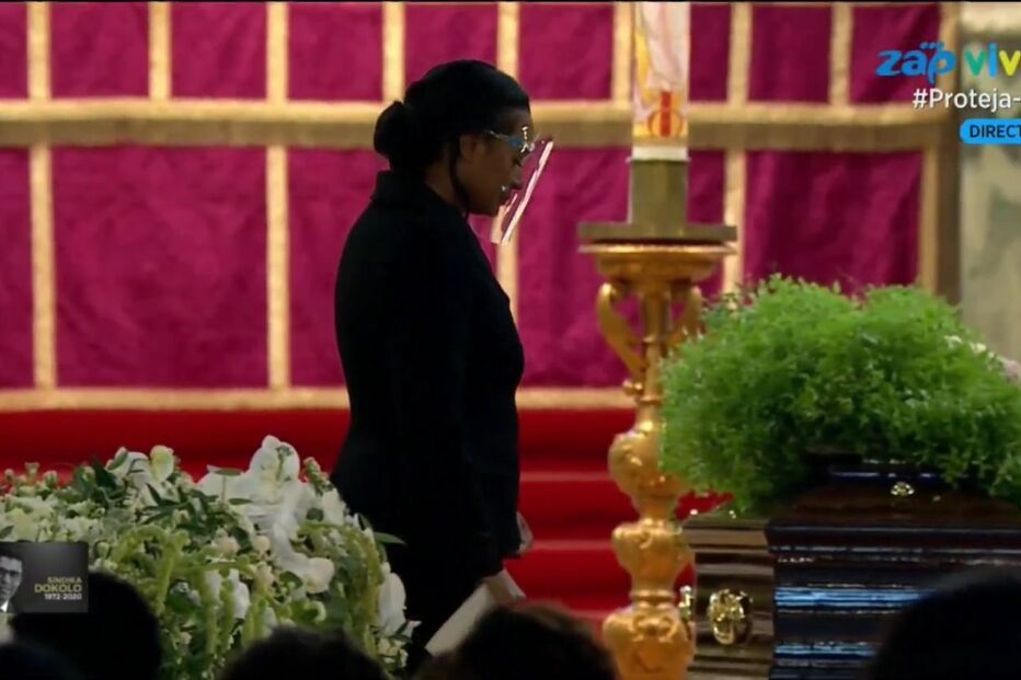 Isabel dos Santos no funeral de Sindika Dokolo, em Londres
