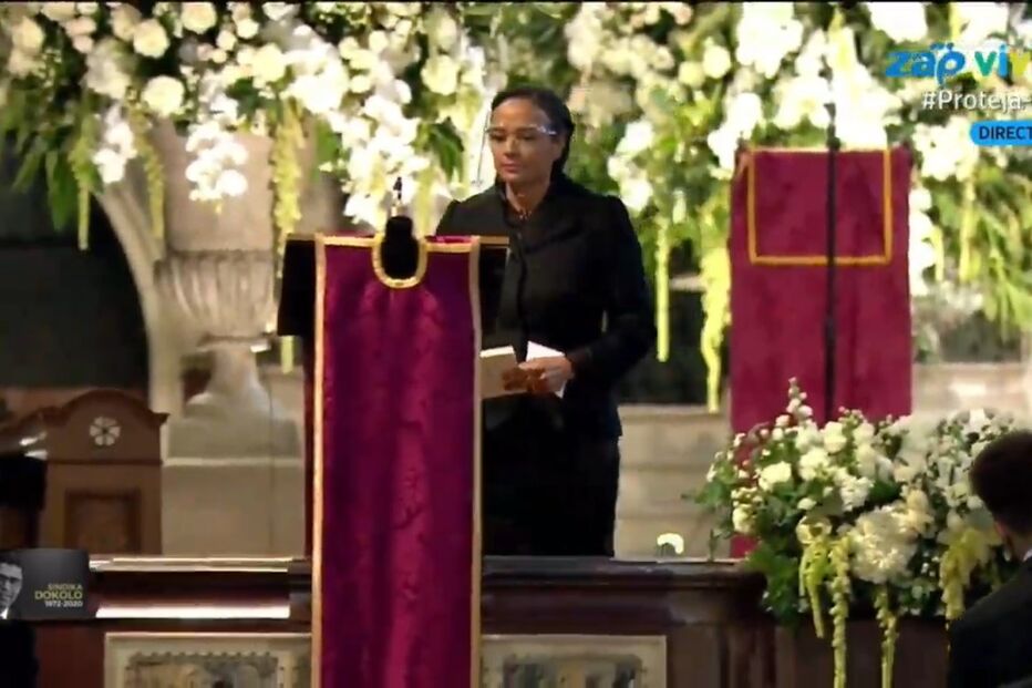 Isabel dos Santos no funeral de Sindika Dokolo, em Londres