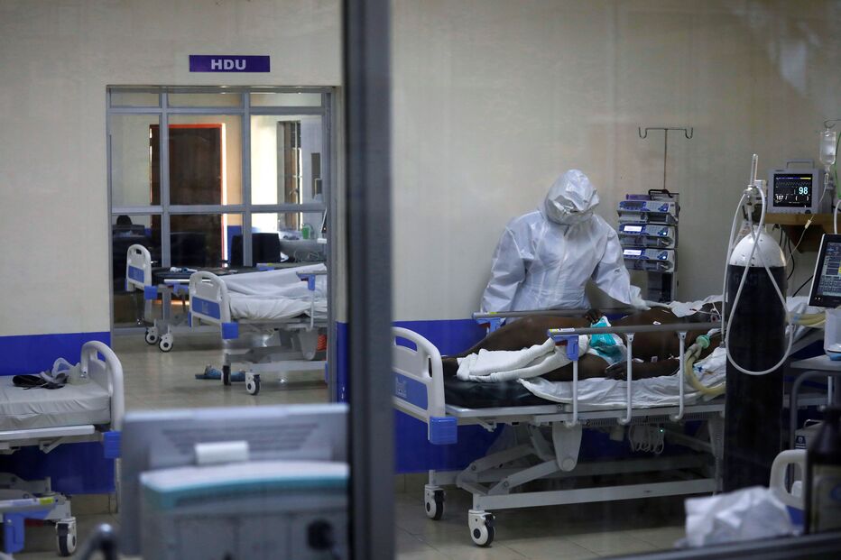 coronavírus, hospital, doentes, profissionais de saúde, internamento, áfrica