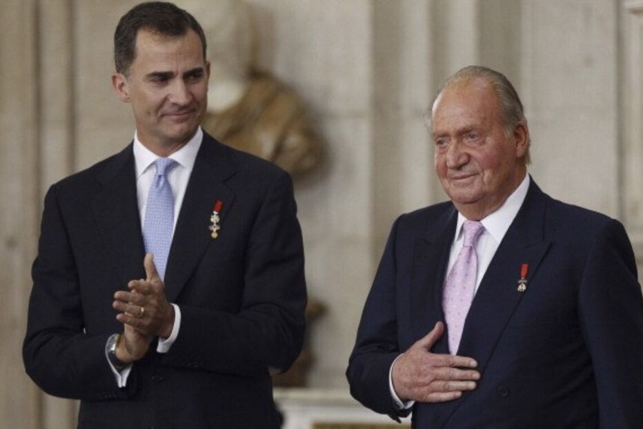 Rei Felipe VI e rei Juan Carlos
