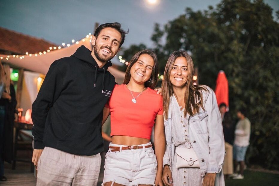 Bernardo Silva e a irmã Maria