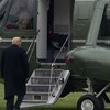 Helicóptero de Trump voa sobre protestos dos seus apoiantes