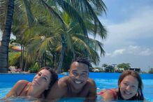 Sílvia Rizzo ao lado de Virgul e Ana Bustorff