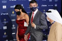 Cristiano Ronaldo na gala de entrega dos prémio, no Dubai