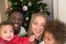 Éder e Sanne Lopes com os filhos, Rio e Kai