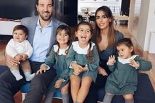 Carolina Patrocínio e Gonçalo Uva com os filhos