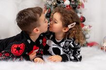 Os filhos do casal, Pedro e Eva