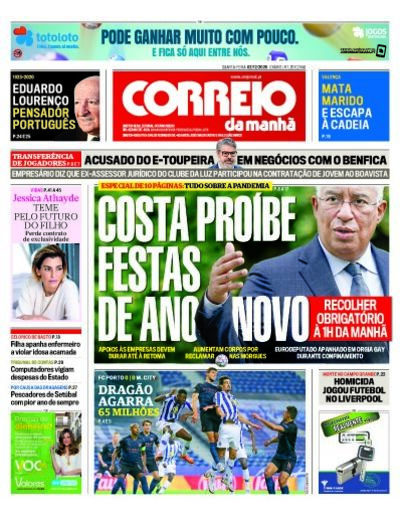 CM de hoje (02/12/2020)