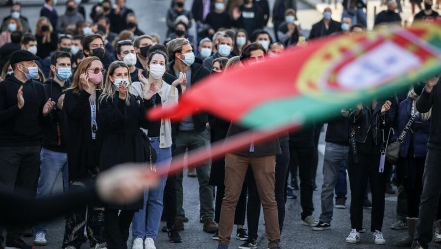 Trabalhadores da TAP em protesto