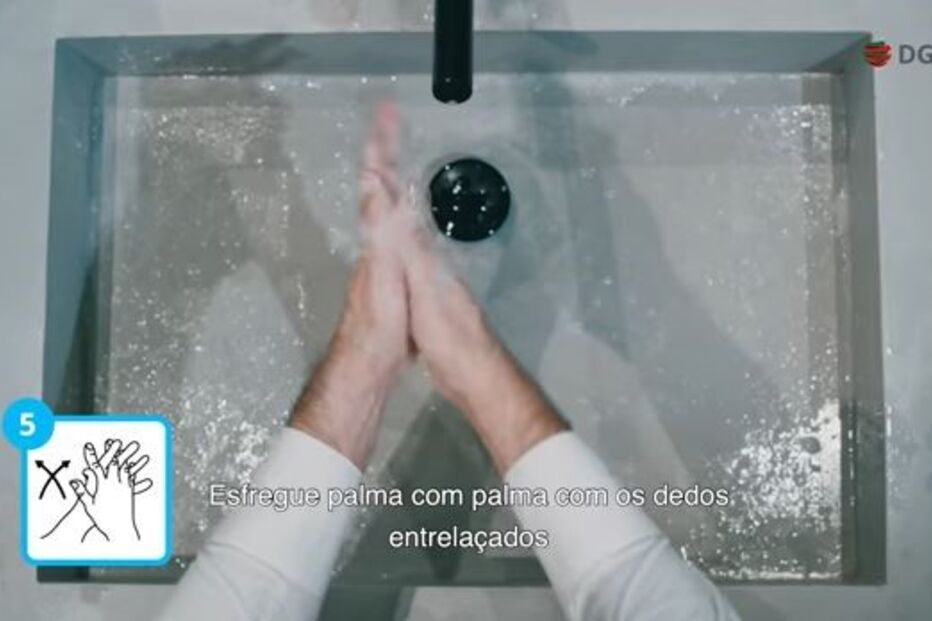 Técnica de lavagem de mãos da DGS