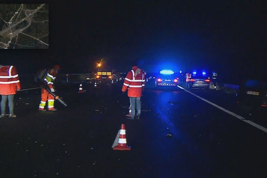 O local onde se deu o violento acidente que matou Sara Carreira, filha de Tony Carreira