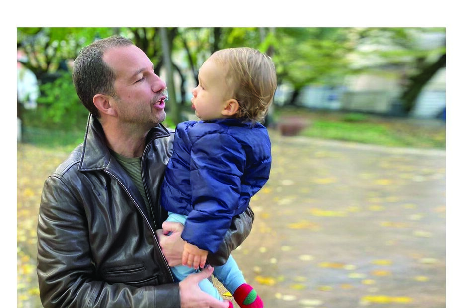 Frederico Varandas com o filho ao colo