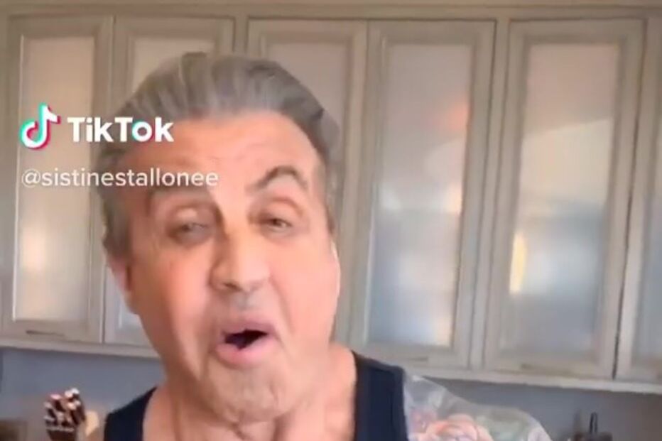Sylvester Stallone surge com rosto alterado no TikTok