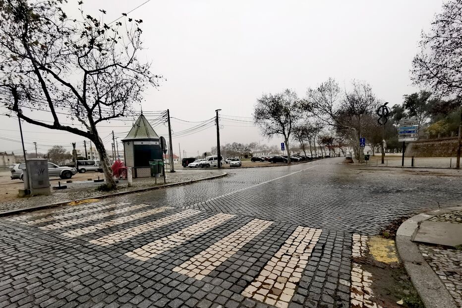 Local onde aconteceu o atropelamento de um agente principal da PSP em Évora