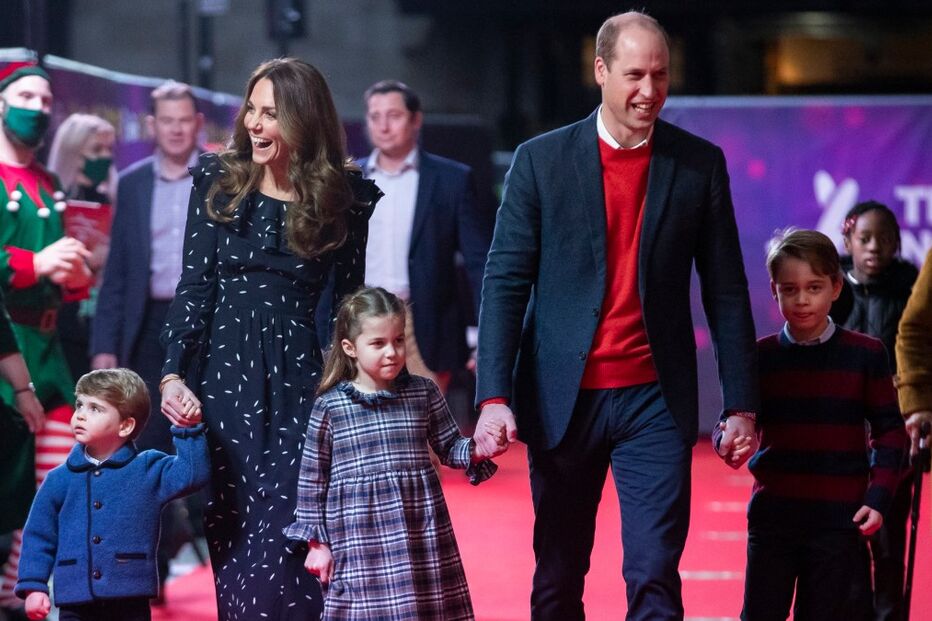 Príncipe William e Kate com os filhos, George, Charlotte e Louis