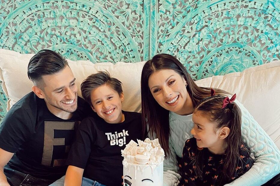 Salvio e Magali com os filhos, Valentino e Chloé