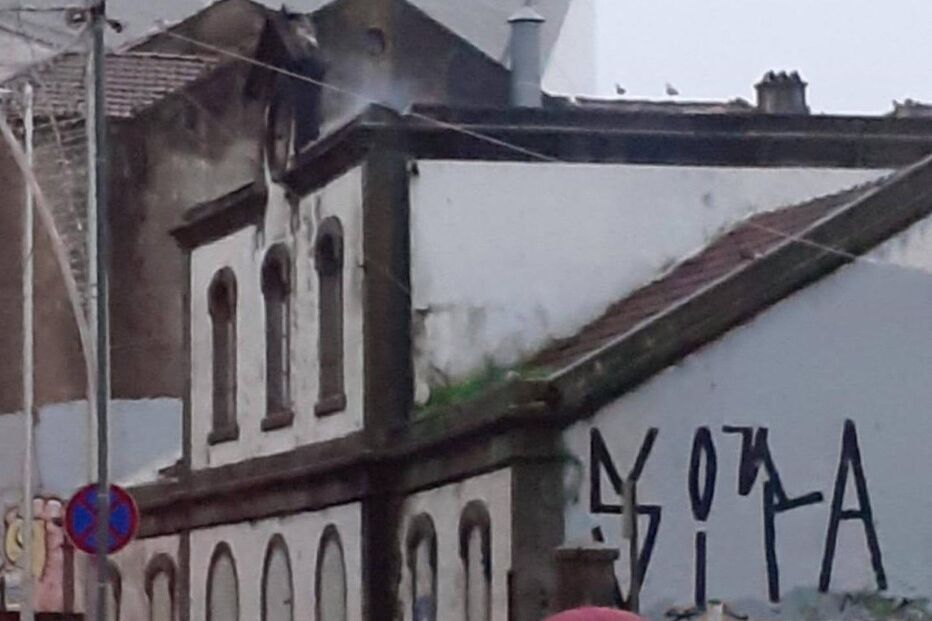 Antiga estação da Boavista, no Porto, após incêndio