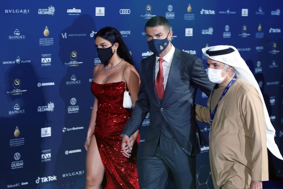Cristiano Ronaldo na gala de entrega dos prémio, no Dubai