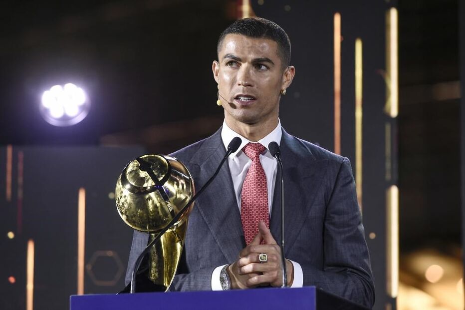 Cristiano Ronaldo na gala de entrega dos prémio, no Dubai