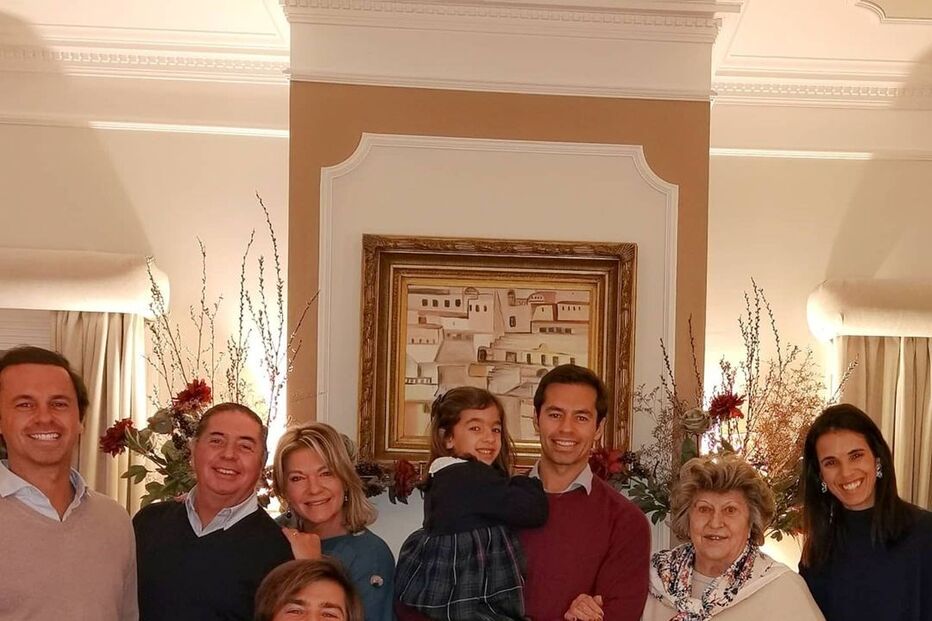 Lourenço Ortigão junto da família