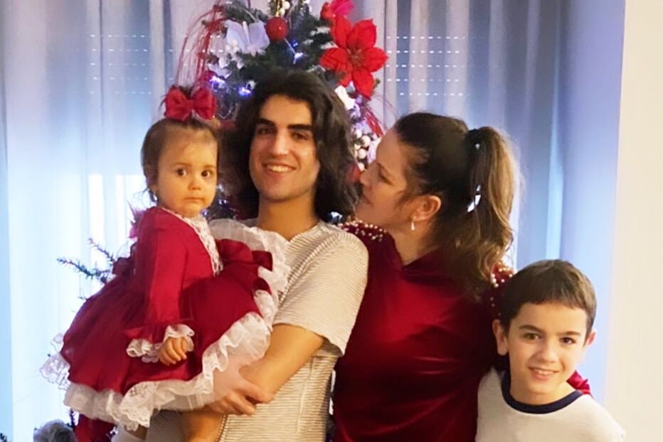 Kátia Aveiro e os filhos, Rodrigo, José Diniz e Valentina