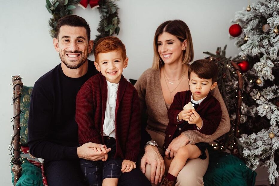 Pizzi, a mulher Maria Luís e os filhos, Afonso e Francisco