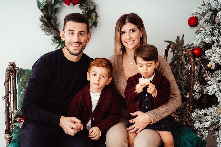 Pizzi, a mulher Maria Luís e os filhos, Afonso e Francisco