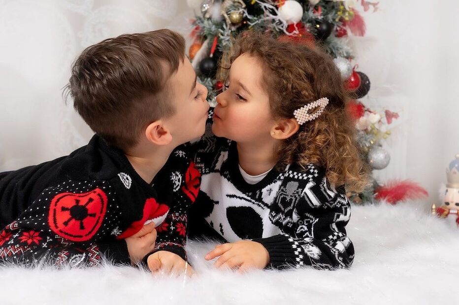 Os filhos do casal, Pedro e Eva