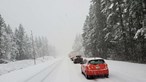 Estradas da Serra da Estrela cortadas devido à queda de neve