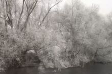 Névoa em suspensão congela e cai em forma de flocos de gelo em Chaves