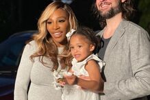 Serena Williams, o marido Alexis Ohanin e a filha do casal, Alexis Olympia