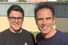 Pedro Lima com o filho João Francisco