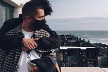 Luís Borges com o namorado Pedro Risueño