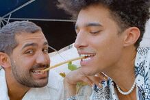 Luís Borges com o namorado Pedro Risueño