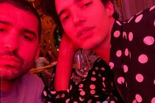 Luís Borges com o namorado Pedro Risueño