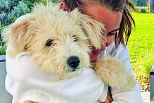 Kelly e Lourenço com a pequena Lua, recentemente adotada 