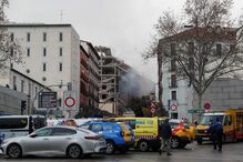 Fuga de gás faz explodir prédio em Madrid
